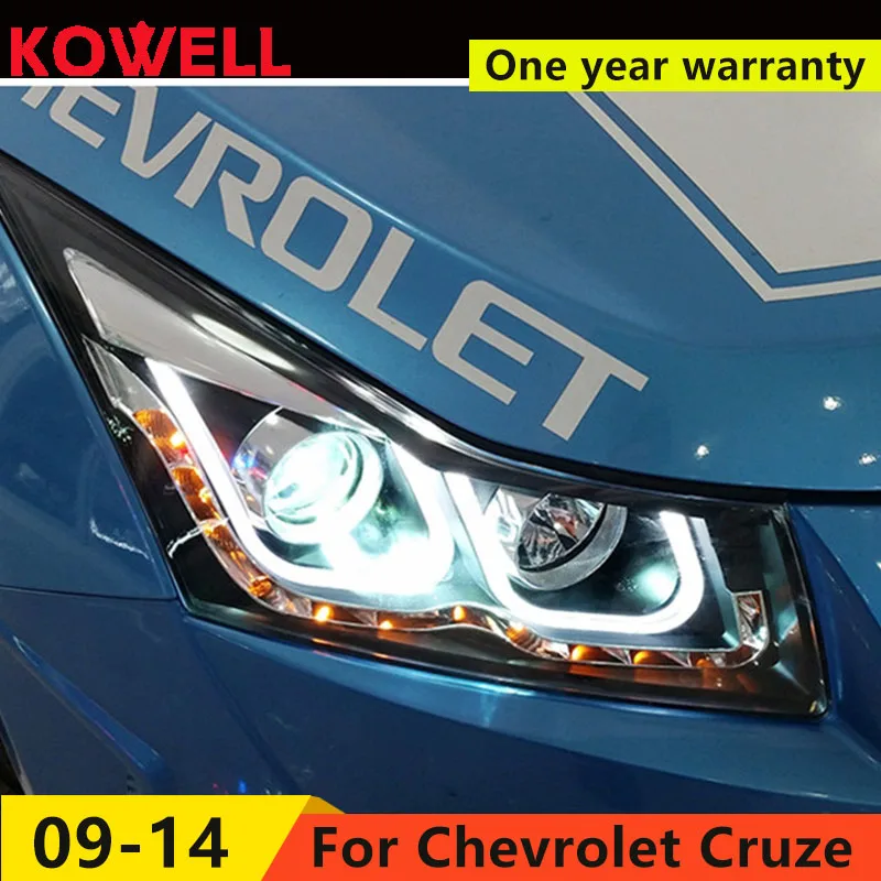 

KOWELL Car Styling For Chevrolet Cruze Headlights 2009-2014 LED Headlight DRL Q5 Bi Xenon Lens High Low Beam Parking