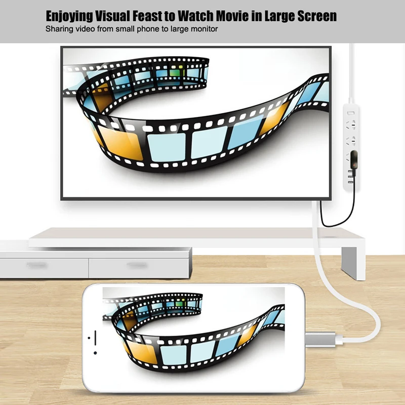 Кабель HDMI для iPhone X 8 Plus 7 6S iPad iOS 12 11 10 USB в преобразователь HDTV цифровой av адаптер