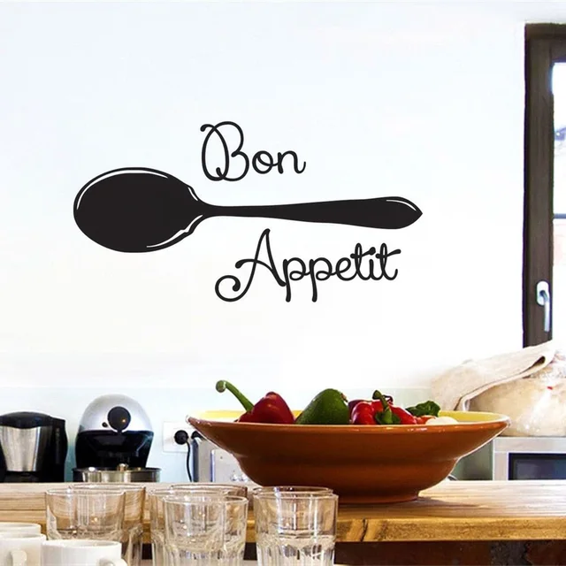 Special Price Bon Appetit French Spanish Quotes Food Wall Sticker With Soup Spoon Cooking Tool Living Room Kitchen Dining Room Home Decoration Special Price Bon Appetit French Spanish Quotes Food Wall Sticker With Soup Spoon Cooking Tool Living Room Kitchen Dining Room Home Decoration