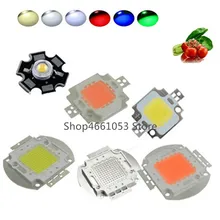 Высокомощный светодиодный чип 1 Вт, 3 Вт, 5 Вт, 10 Вт, 20 Вт, 30 Вт, 50 Вт, 100 Вт, COB SMD, светодиодный, белый, RGB, УФ, для роста, полный спектр 1, 3, 5, 10, 20, 30, 50, 100 Вт