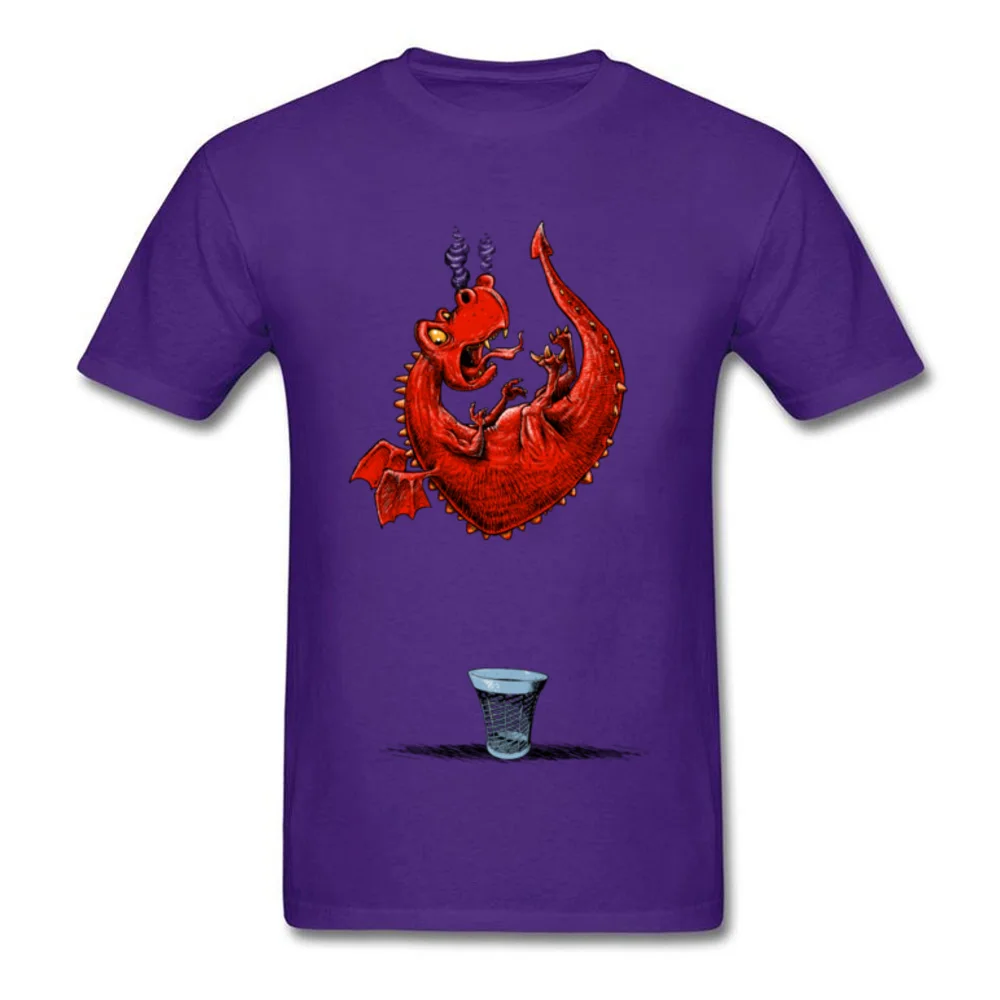 Drag n Drop All Cotton Men Short Sleeve Tops Shirt Summer Summer T Shirt Printed On Tee-Shirt Designer Round Collar Drag n Drop purple