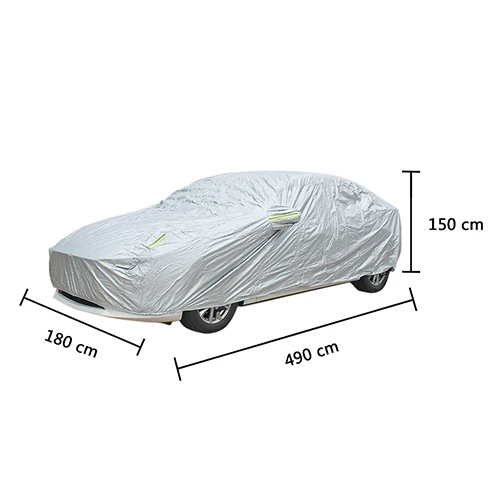 Nylon Car Cover Protection Full Car Covers 1 Pcs Silver Snow Sunshade Dustproof Auto Care