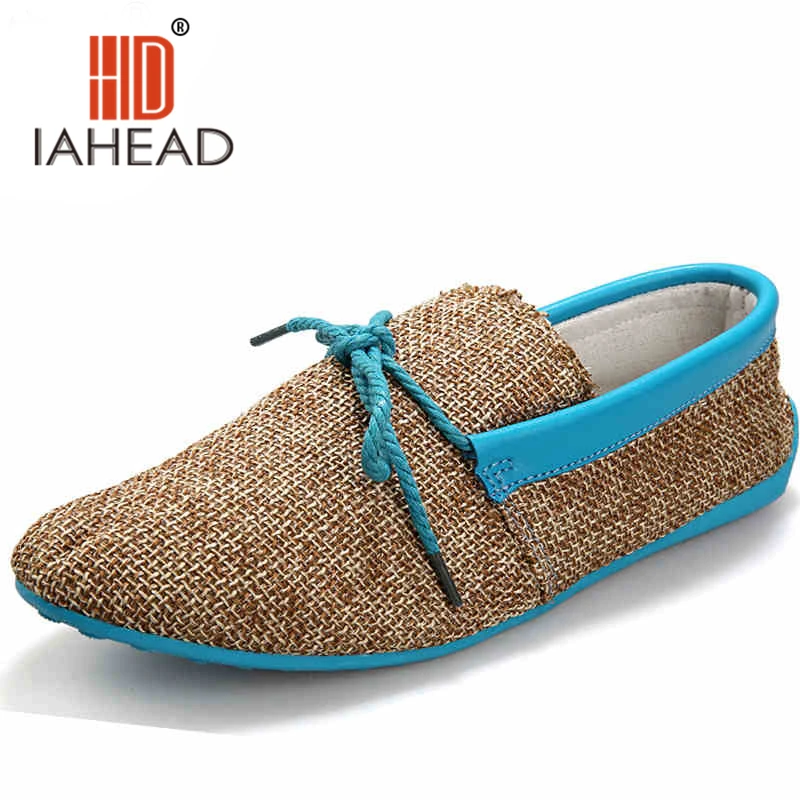 Men Shoes Spring Summer Breathable Fashion Weaving Men Casual Flat Home