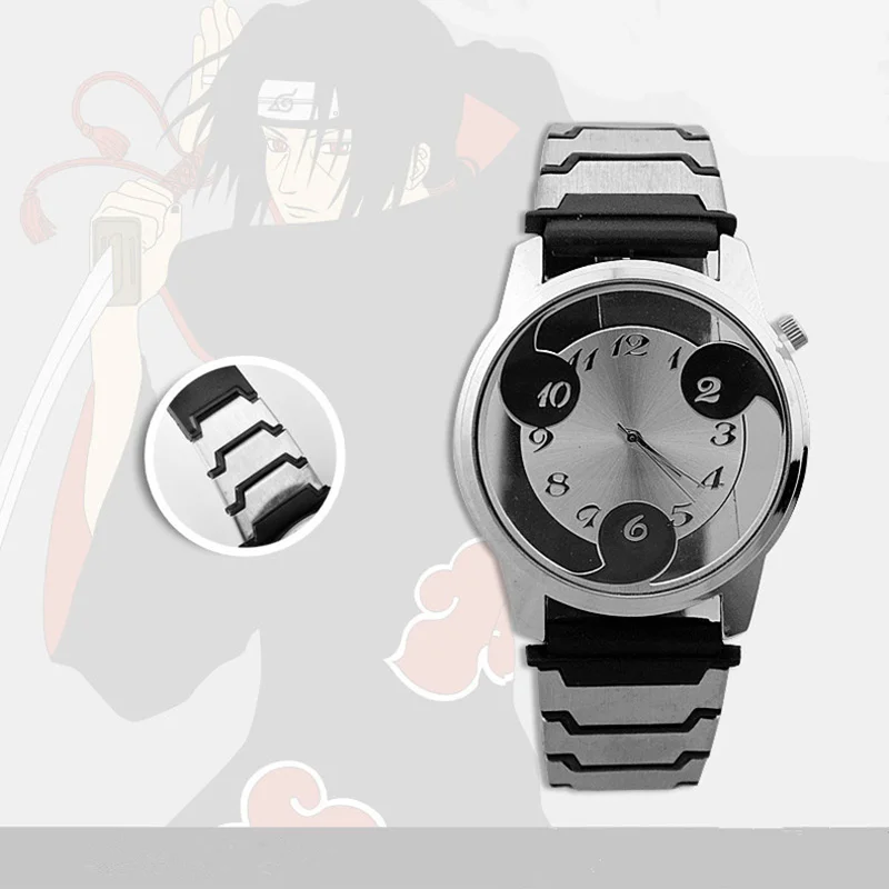 Fashion Casual Animation Quartz Watch Naruto Theme Writing Wheel Eye