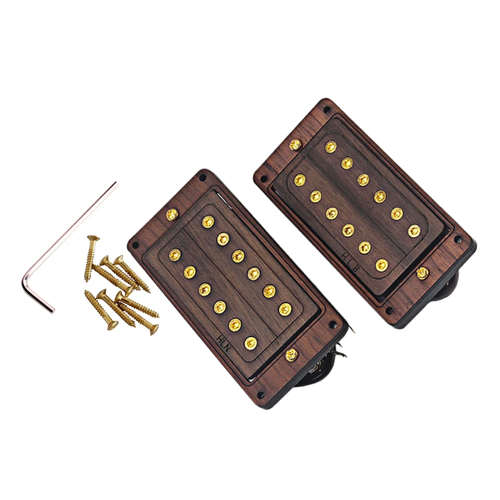 Rosewood Electric Guitar Humbucker Neck Bridge 6 String Pickup Set