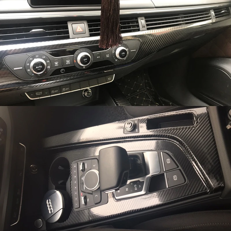 Для Audi A4 A5 B9- внутренняя Центральная панель управления дверная ручка 3D/5D наклейки из углеродного волокна наклейки аксессуары для стайлинга автомобилей