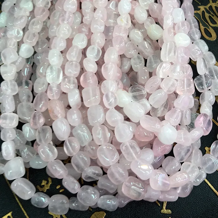 Натуральный розовый Quartzs нерегулярный, свободной формы кристалл камень рок чипы счастливый Исцеление Камень бусины для DIY ожерелье ювелирных изделий