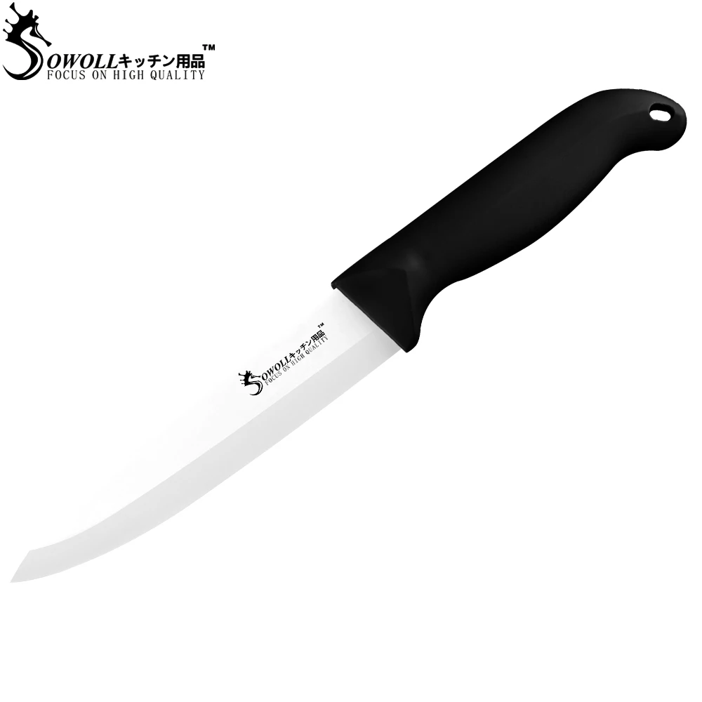 SOWOLL 6 inch Ceramic Knife One Piece Kitchen Knife Top Grade Sharp