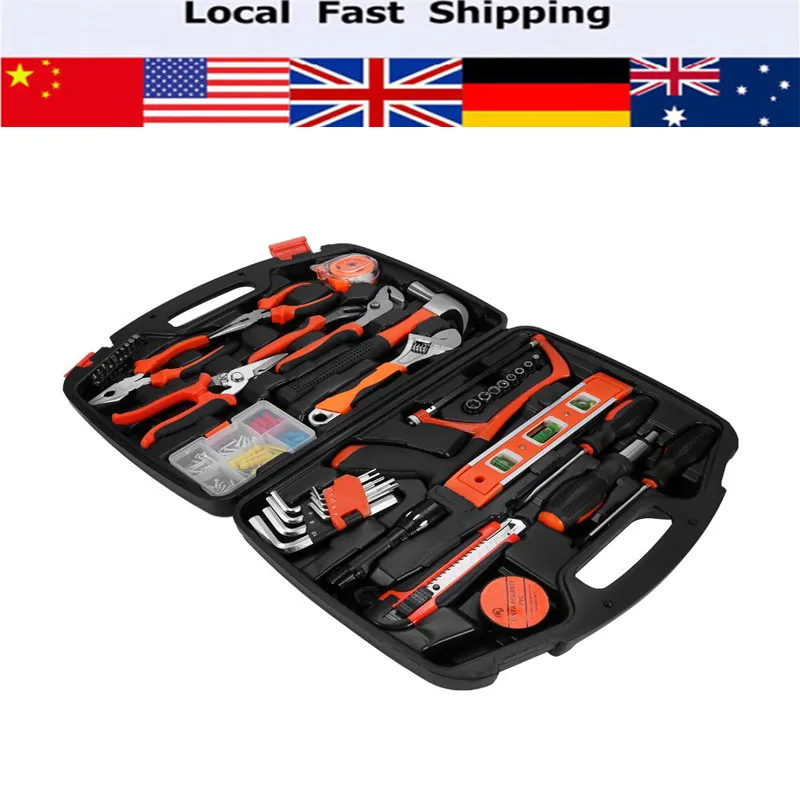

102pcs in 1 Household Tools Garden Home Repair Tool Set Kit Box Hard DIY Handy Case High Quality