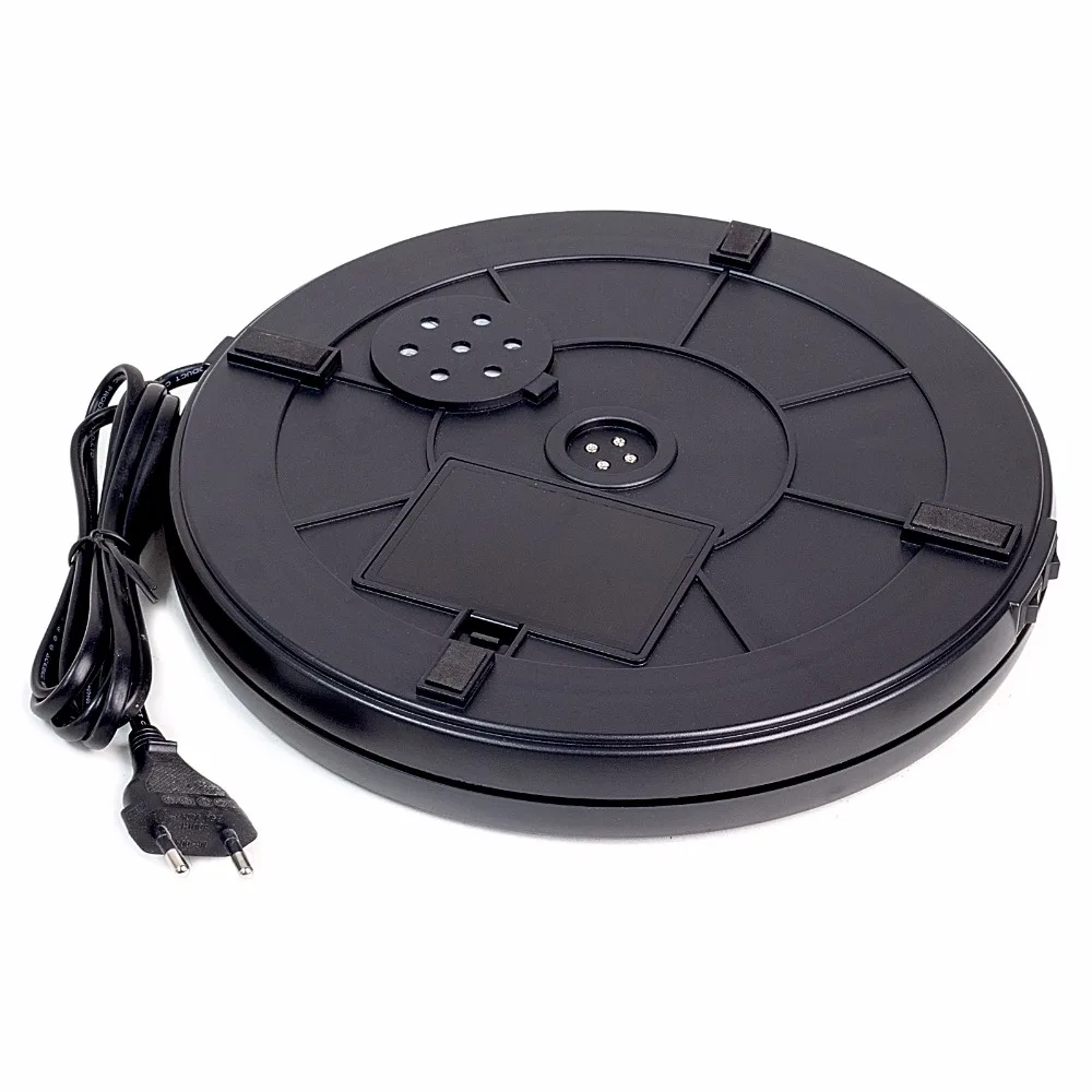 25 см Диаметр черный сверхмощный вращающийся дисплей стенд стол ротора с светодиодный свет (10 кг центрик грузоподъемность)