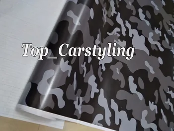 

Ubran Black Gray Camouflage Vinyl Car wrap film Camo Car Sticker Motorcycle Bike Wraps Bubble Free 1.52x10m/20m / 30m /roll
