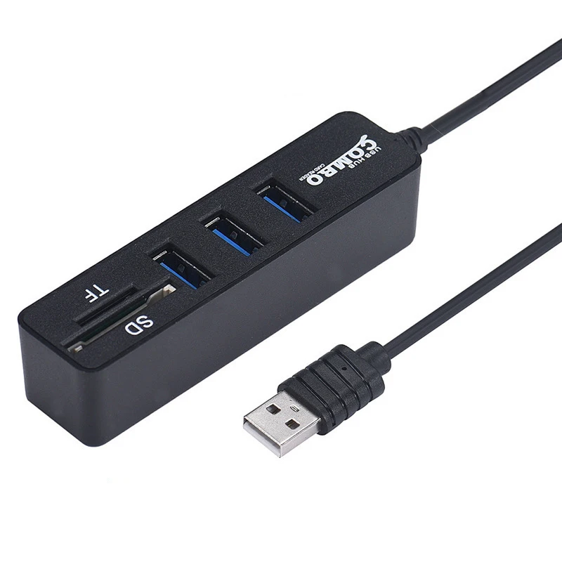 

Twobro Micro USB Hub 2.0 Combo TF SD Card Reader All In One High Speed USB Splitter Adapter USB 2.0 Hub For PC Laptop Notebook