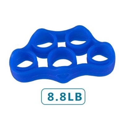 Темно-синий Silicone Finger Gripper Strength Trainer Finger Stretcher Expander Exercise For Elders Students Athletes Muscle Training Fitness - Цвет: Темно-синий