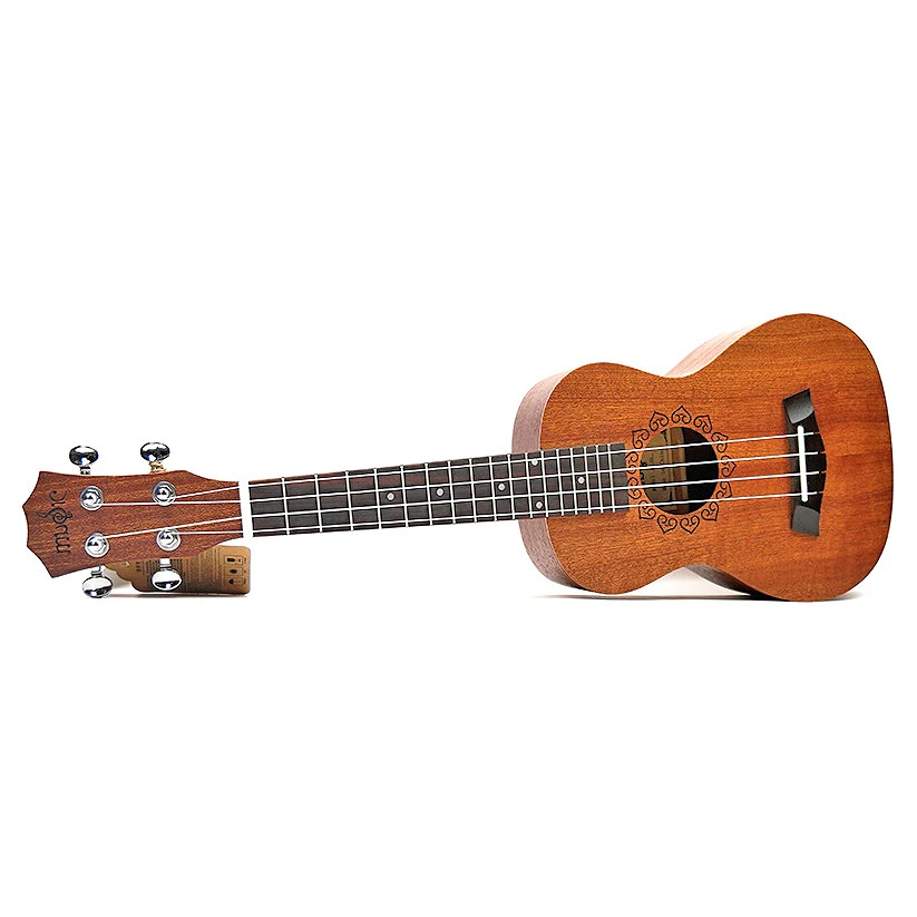 SEWS-21 дюймов укулеле Сапеле сопрано для начинающих укулеле гитара Дельфин узор укулеле гриф из красного дерева деликатная настройка Peg 4 струны