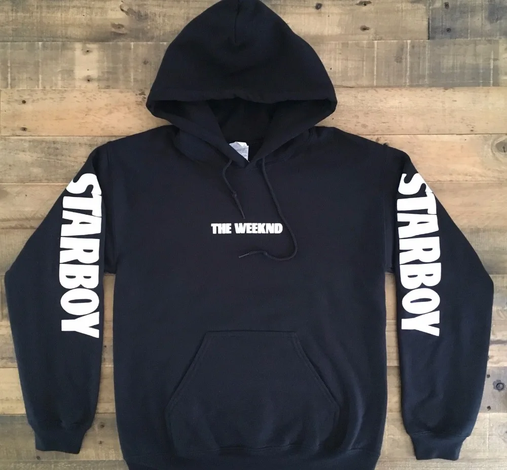 Новая зимняя мода Джастин Бибер толстовки мужские Starboy The Weeknd Tour Merch черная толстовка хлопок флис Толстовка