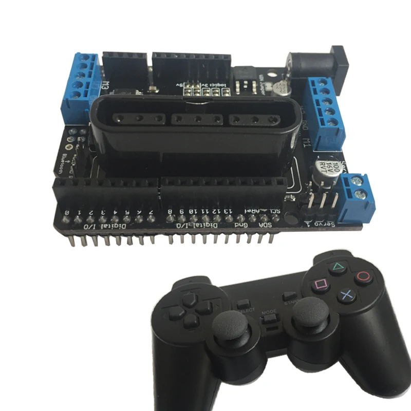 

Shield Intelligent Car Motor Drive Board Supports Wireless Remote Control of PS2 Handle