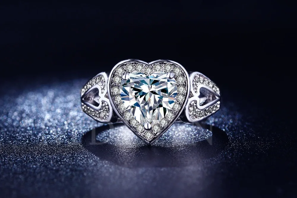

New summer Wholesale 925 silver Women Wedding Jewelry Inlaid Crystal from Swarovski ring For Women Fashion Jewelry Rings