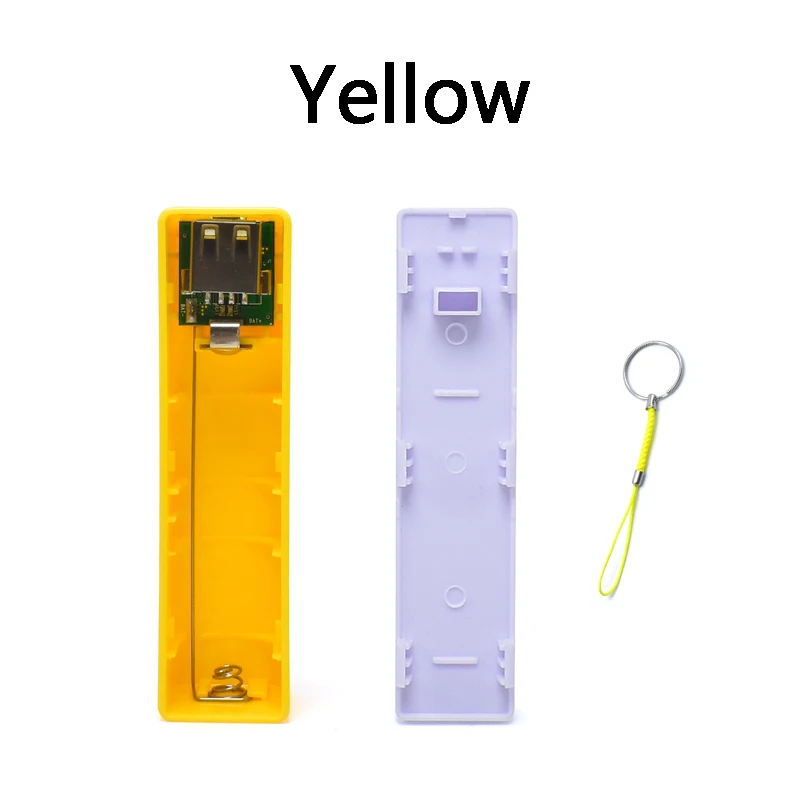 Держатель батареи чехол Портативный банк питания для мобильного телефона чехол Резервный аккумулятор зарядное устройство 18650 аккумулятор не входит в комплект - Цвет: Цвет: желтый