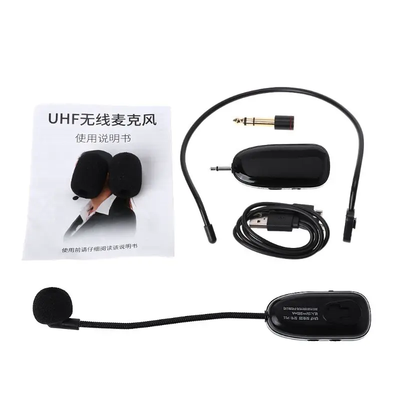 UHF беспроводной микрофон Professional Head-wear Mic для голосового усилителя компьютера qiang