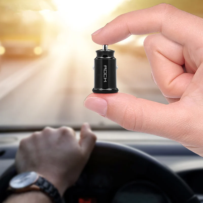 مصغرة المزدوج USB شاحن سيارة 3.1A سريع شاحن سيارة-شاحن آيفون سامسونج Xiaomi سريع تهمة شاحن سيارة