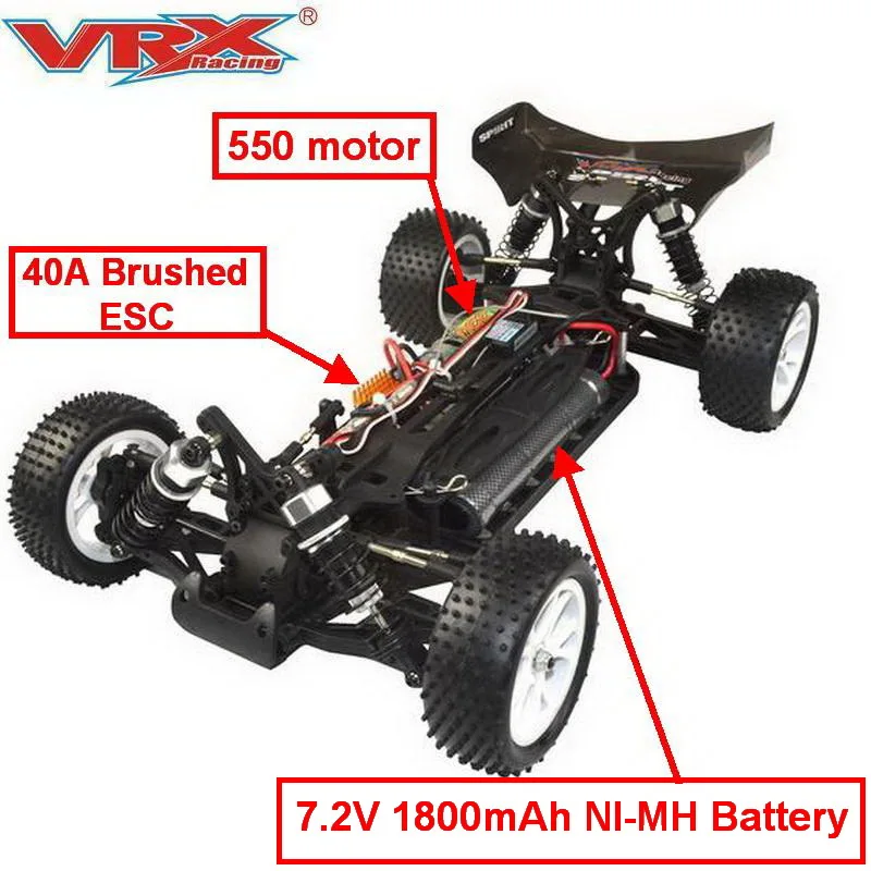 VRX Racing RH1016 SPIRIT 1/10 масштаб Матовый Электрический 4WD багги rc автомобиль, RTR/40A ESC/550 мотор/7,2 в 1800 мАч Ni-MH аккумулятор/2,4 ГГц