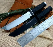 Новейшие САН-MAI RECON ТАНТО Холодное Фиксированные Ножи D2 Блейд ABS Ручка Шлифовальную Открытый Нож Выживания
