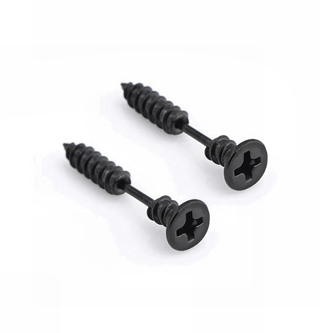 

2pcs Punk Style High Quality Titanium Steel Screw Stud Earrings Personality Punk Earrings Rock Gothic Neutral Pop Earrings Ear