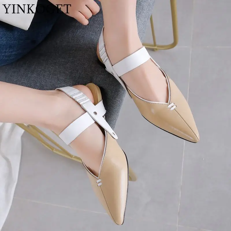 

YINKOGET size:33-41 brand full genuine leather mixed colors women sandals party women shoes high quality summer girls sandals