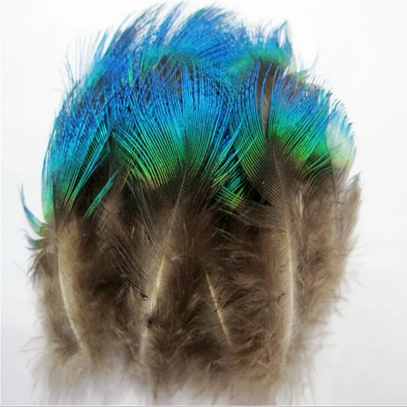 Новые 12 шт натуральное качественное синее павлинье перо перья 1,2-" /3-5 см длиной diy украшения декоративные аксессуары