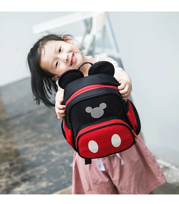 Disney Детская сумка для мальчиков с мультипликационным принтом «Микки» с милым рисунком «Микки Маус» на возраст 2-5 лет старые сумки для школы, Новое поступление, для мальчиков и для девочек рюкзак для путешествий