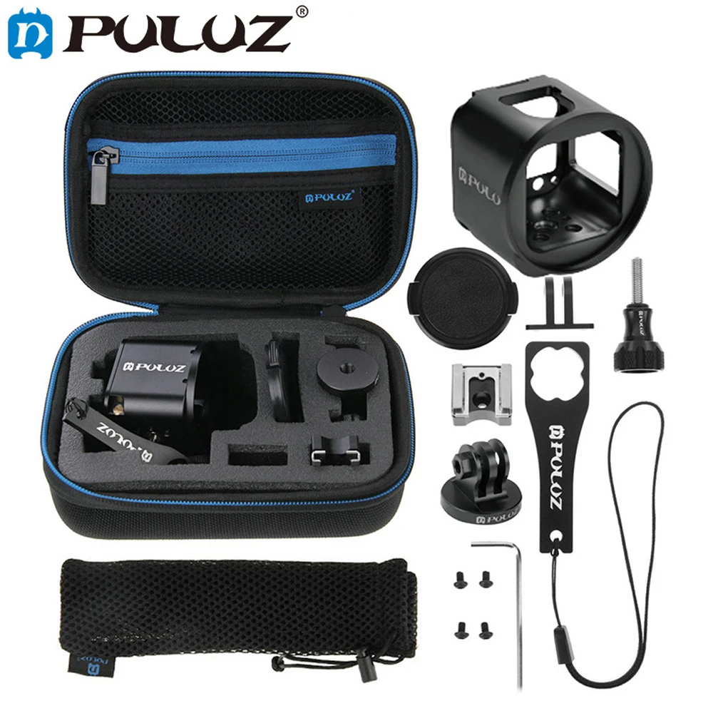 PULUZ 14 в 1 CNC алюминиевая клетка комбо наборы с EVA чехол сумка для хранения GoPro HERO 5