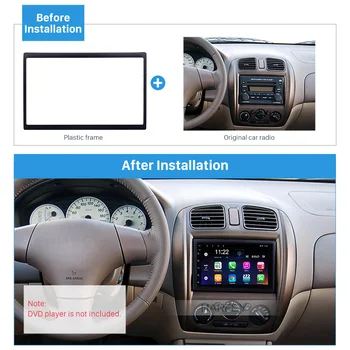

Harfey Car Stereo Frame Dash Trim Install Kit Fascia for Mazda Family Audio Panel in Dash 178*102mm Refitting 2Din Radio Frame