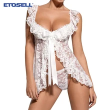 Женское сексуальное нижнее белье, кружевное ночное белье, ночная рубашка+ стринги, наборы боди, нижнее белье, ночные рубашки, женские эротические костюмы