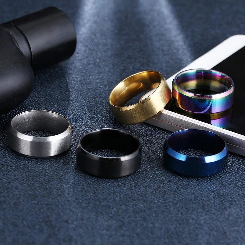 CACANA Stainless Steel Rings For Women Refinement Black Gold Silver Blue Multicolor Color Fashion Jewelry Wholesale