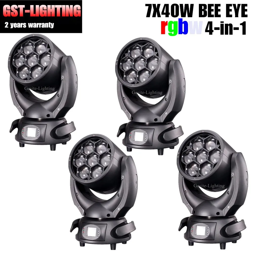 

4 pieces led 7*40w pro light 4-in-1 Rgbw beam moving head zoom 7 pieces led osram