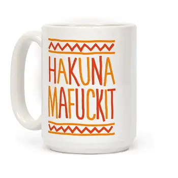 

Hakuna MaFit White11Ounce Ceramic Coffee Mug