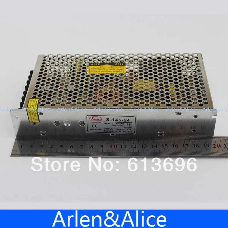 145W 24V 6A Single Output Switching power supply for LED Strip light AC to DC