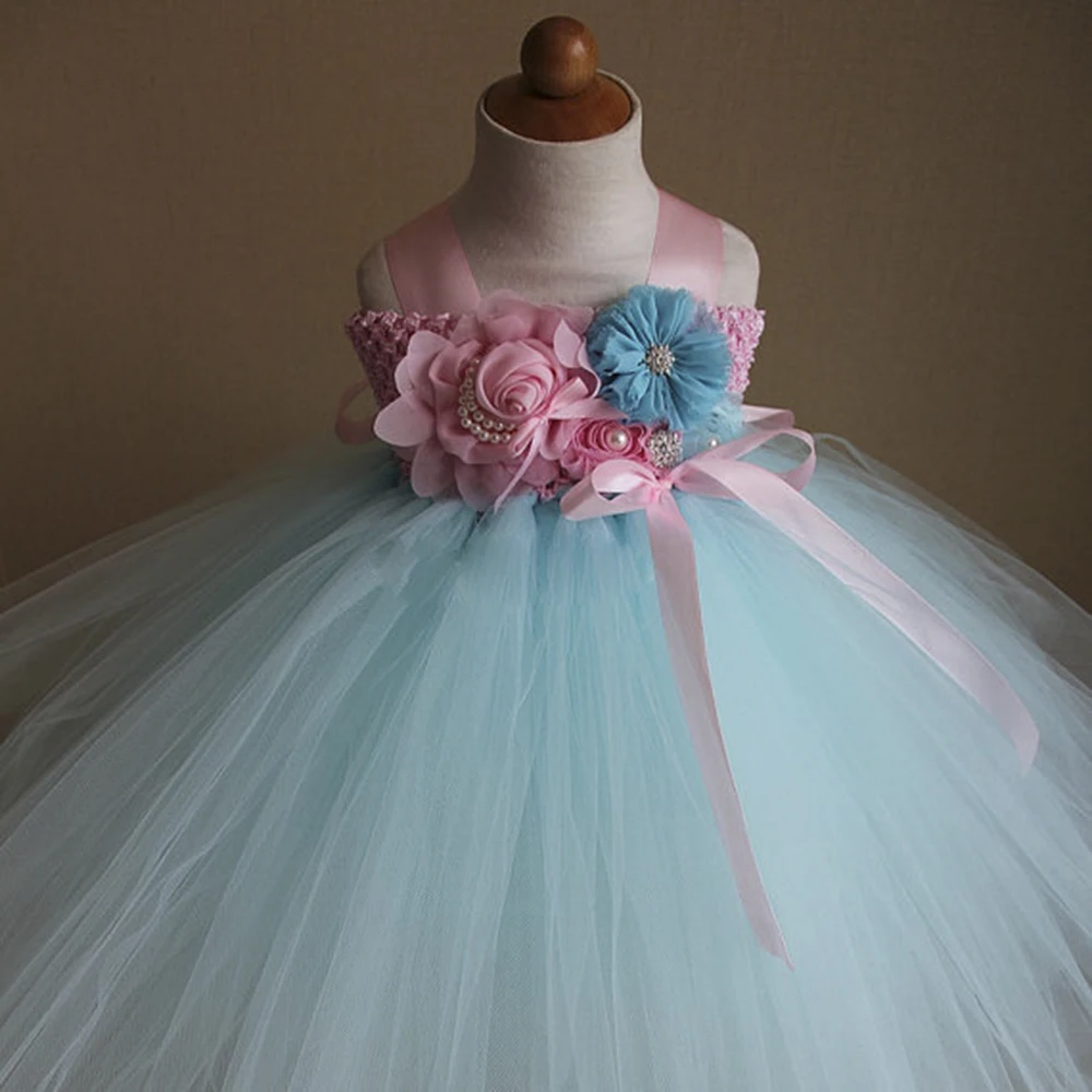 pink and blue dress for baby girl