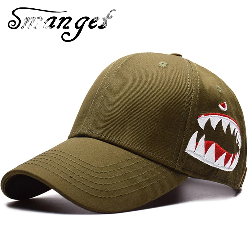 SMANGET High Quality Shark Baseball Cap Shark Embroidery 100 Cotton