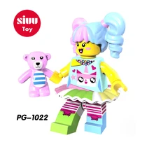 Menina na moda cabeça de Tubarão legoing Ninjiago Singel Venda de Tijolos para construção blocos DIY modelo Brinquedos Educativos para Crianças Frete Grátis