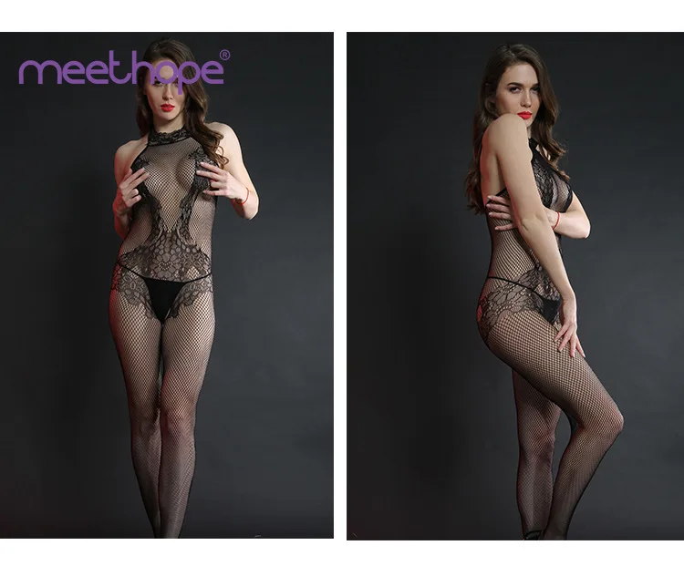 

Sexy erotic lingerie sexy doll costume erotic lingerie sexy onesies halter transparent sexy one-piece stockings suit