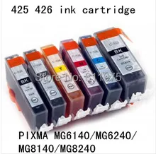 6 color PGI 425BK CLI 426BK C M Y GY compatible ink cartridge For canon PIXMA MG6140 MG6240 MG8140 MG8240 printers with ink