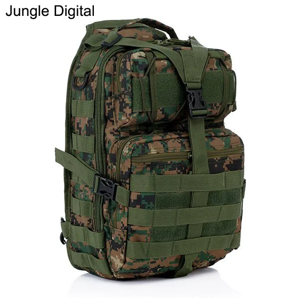 20л Тактический штурмовой пакет военный слинг рюкзак армейский Molle водонепроницаемый EDC рюкзак сумка для наружного туризма кемпинга охоты XA1A - Цвет: Jungle Digital