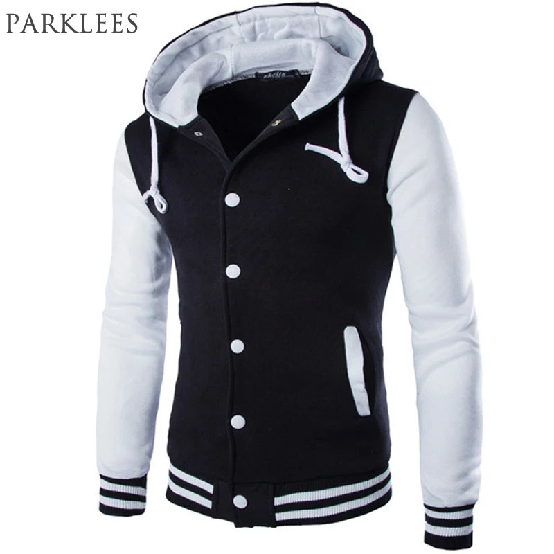Buy New Hooded Baseball Jacket Men 2017 Fashion Design