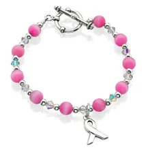 Pbl022(100), рекламные подарок профилактика рака молочной железы/осведомленности кампания Товары для кошек глаз Бусины розовая лента браслет