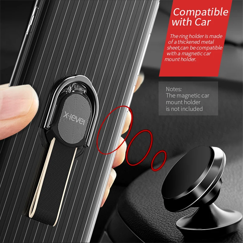 

X-level Transparent Silica Gel Case For Apple iPhone XR XS Max Phone Case Ultra Thin Metal Finger Ring Holder Stand Case Cover
