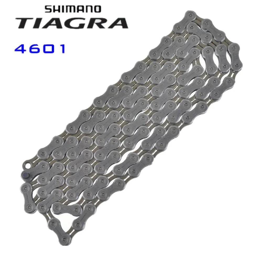 Цепь для дорожного велосипеда Shimano Tiagra серебристая узкая цепь 10 скоростей 104L / 106L