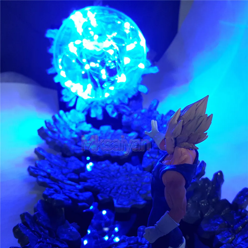 Dragon Ball Z фигурку зла Веджета супер сайян DIY светодиодный ночник аниме-фигурка Dragon Ball с изображением супер вегеты модель игрушечные лошадки DBZ