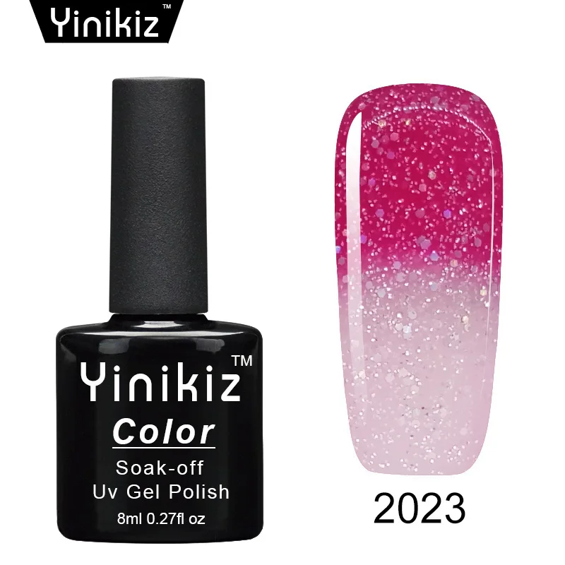 Yinikiz температурный Гель-лак для ногтей, термальное изменение цвета, долговечный Гель-лак для ногтей, впитывающий УФ-гель для ногтей - Цвет: 2023