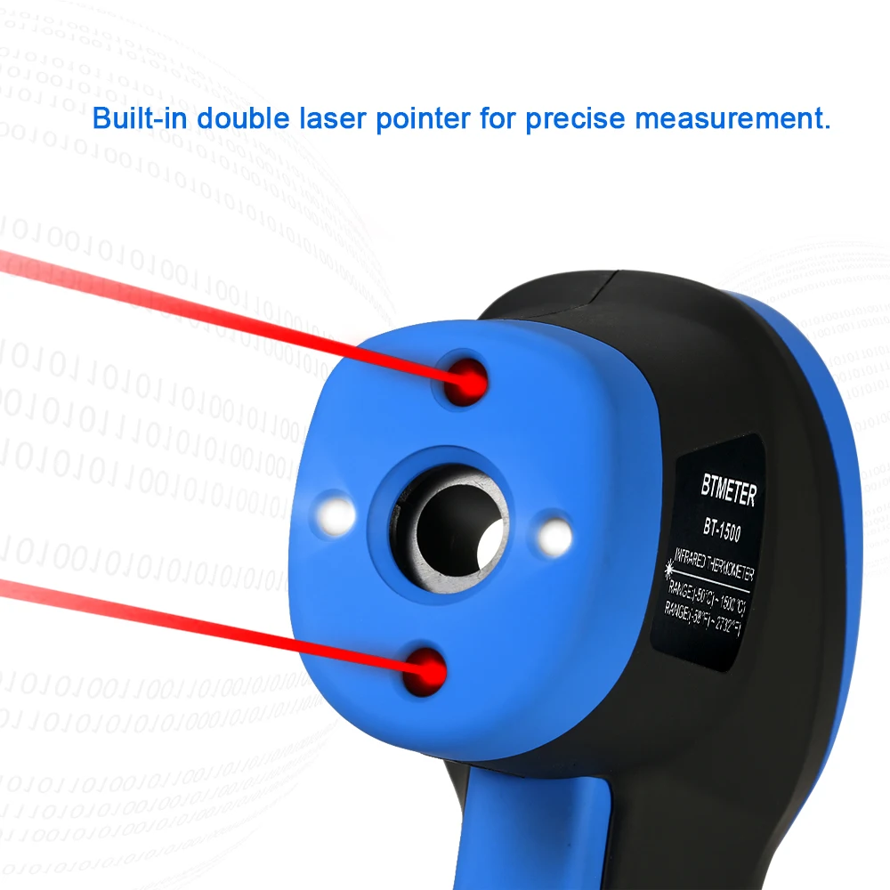 Ручной бесконтактный-50~ 1500 C Двойной лазерный цифровой инфракрасный термометр 30: 1 измеритель температуры пирометр термометр